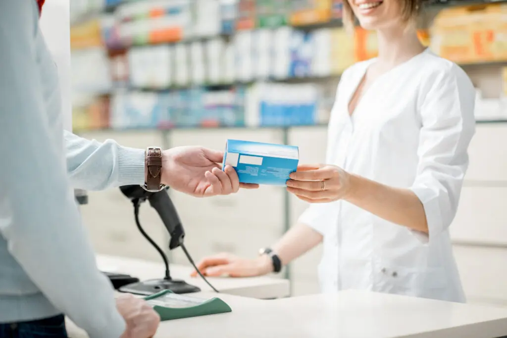 Giving rybelsus medication at the pharmacy counter