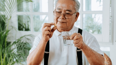 Man taking Alendronate for osteoporosis