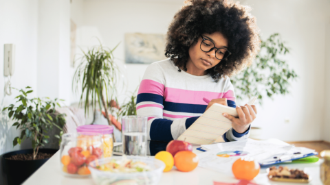 Person planning a semaglutide diet plan at home