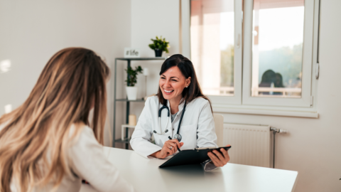 Doctor explaining what Suboxone is used for during a consultation with a patient for opioid addiction treatment