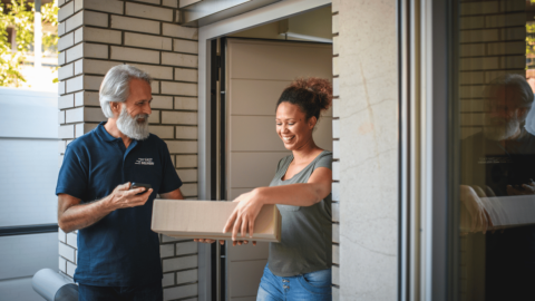 Woman getting Mounjaro delivered to her door