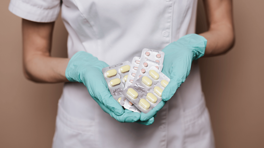 Woman holding pills representing Suboxone as a controlled substance