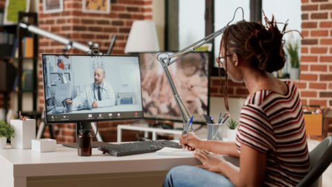 Woman receiving Telemedicine in Opioid Treatment Program