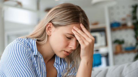 Woman experiencing chronic pain