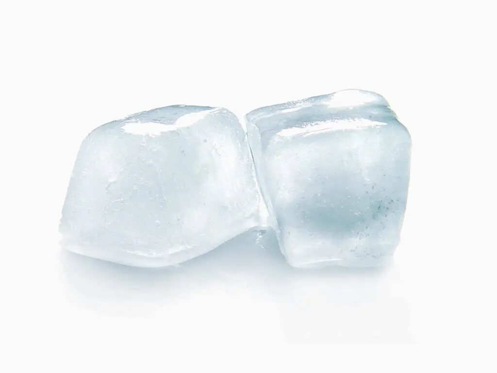 Ice cubes used to stop a nosebleed