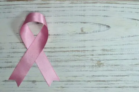 Pink breast cancer ribbon