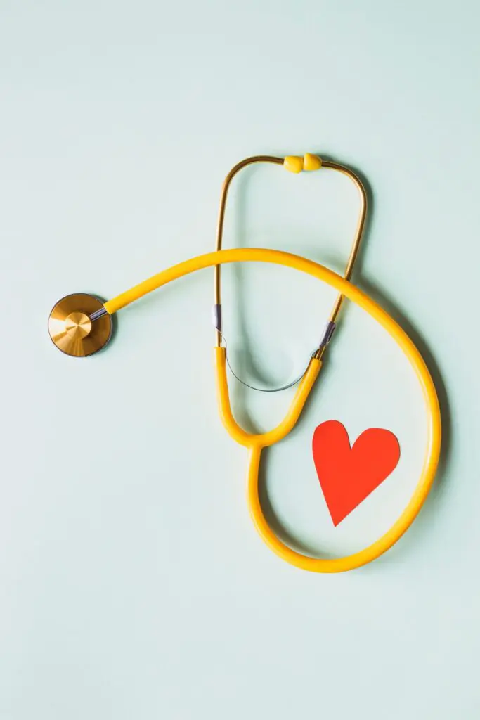 Stethoscope and a heart representing cholesterol panels