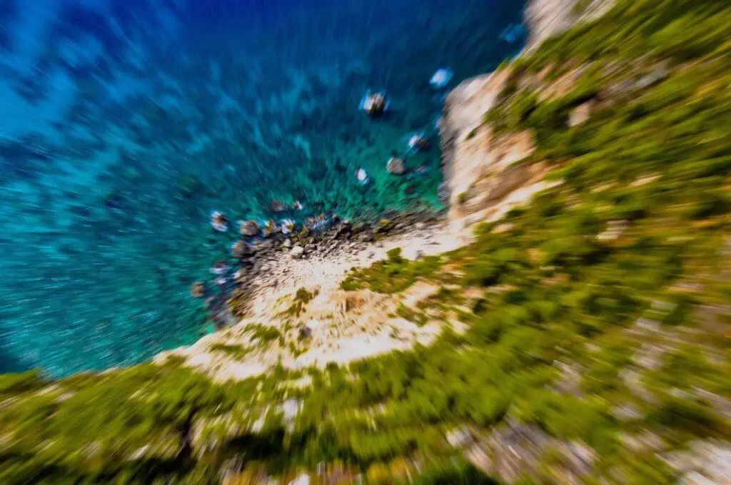 Picture of a beach with a distorted effect