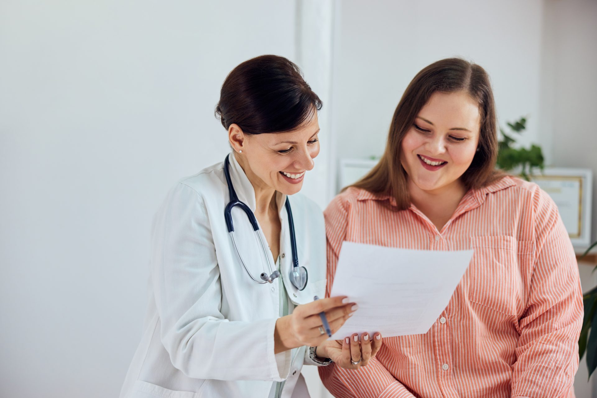 Woman consulting with a weight loss provider about Victoza (liraglutide)